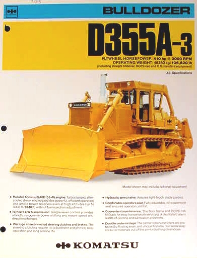 картинка ЗАВОДСКАЯ ИНСТРУКЦИЯ KOMATSU D355A-3 от сайта diesel-inj.ru